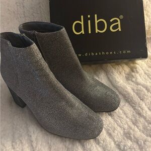 Diba Sparkling Silver Ankle Boots